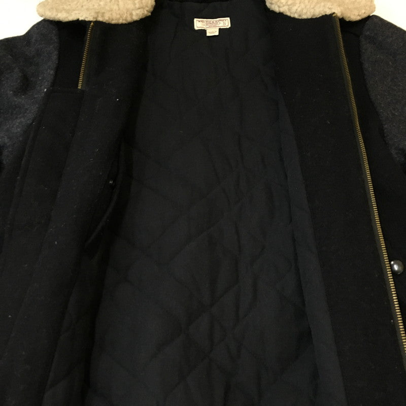 【中古品】【メンズ】 WALLACE ＆ BARNES SHERPA COLLAR CONTRAST WOOL BOMBER JACKET C9558 ウォレス アンド バーンズ シェルパカラー コントラスト ウールボンバージャケット アウター 145-250329-kk-19-tei サイズ：S カラー：ネイビー 万代Net店