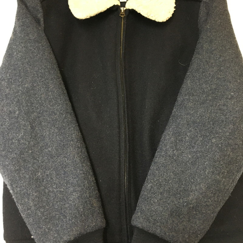 【中古品】【メンズ】 WALLACE ＆ BARNES SHERPA COLLAR CONTRAST WOOL BOMBER JACKET C9558 ウォレス アンド バーンズ シェルパカラー コントラスト ウールボンバージャケット アウター 145-250329-kk-19-tei サイズ：S カラー：ネイビー 万代Net店
