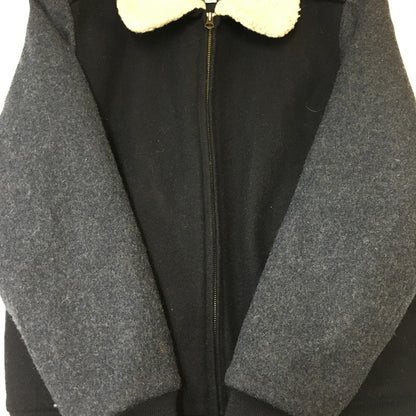 【中古品】【メンズ】 WALLACE ＆ BARNES SHERPA COLLAR CONTRAST WOOL BOMBER JACKET C9558 ウォレス アンド バーンズ シェルパカラー コントラスト ウールボンバージャケット アウター 145-250329-kk-19-tei サイズ：S カラー：ネイビー 万代Net店