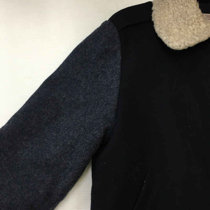【中古品】【メンズ】 WALLACE ＆ BARNES SHERPA COLLAR CONTRAST WOOL BOMBER JACKET C9558 ウォレス アンド バーンズ シェルパカラー コントラスト ウールボンバージャケット アウター 145-250329-kk-19-tei サイズ：S カラー：ネイビー 万代Net店