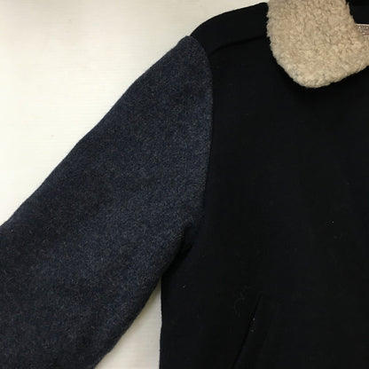 【中古品】【メンズ】 WALLACE ＆ BARNES SHERPA COLLAR CONTRAST WOOL BOMBER JACKET C9558 ウォレス アンド バーンズ シェルパカラー コントラスト ウールボンバージャケット アウター 145-250329-kk-19-tei サイズ：S カラー：ネイビー 万代Net店