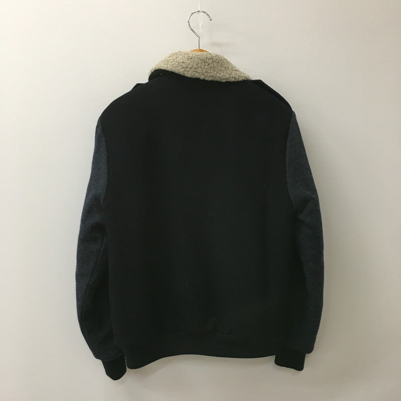 【中古品】【メンズ】 WALLACE ＆ BARNES SHERPA COLLAR CONTRAST WOOL BOMBER JACKET C9558 ウォレス アンド バーンズ シェルパカラー コントラスト ウールボンバージャケット アウター 145-250329-kk-19-tei サイズ：S カラー：ネイビー 万代Net店