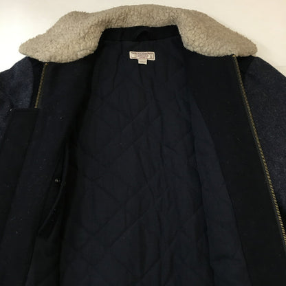【中古品】【メンズ】 WALLACE ＆ BARNES SHERPA COLLAR CONTRAST WOOL BOMBER JACKET C9558 ウォレス アンド バーンズ シェルパカラー コントラスト ウールボンバージャケット アウター 145-250329-kk-19-tei サイズ：S カラー：ネイビー 万代Net店