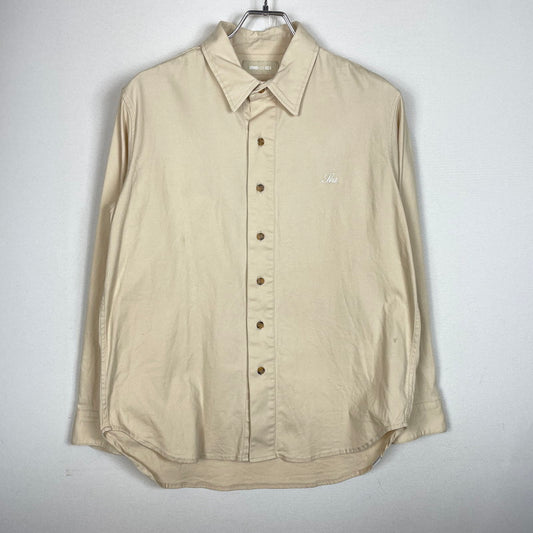 【中古品】【メンズ】 WIND AND SEA ウィンダンシー LOGO EMBROIDERY L/S SHIRT WDS-SH-15 ロゴ刺繍 ロングスリーブシャツ 長袖トップス 142-260826-ss-09-teih サイズ：S カラー：アイボリー 万代Net店
