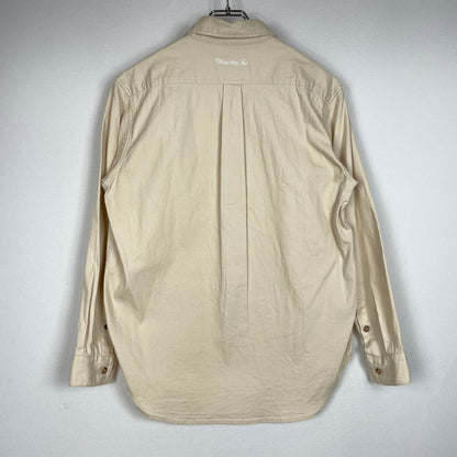 【中古品】【メンズ】 WIND AND SEA ウィンダンシー LOGO EMBROIDERY L/S SHIRT WDS-SH-15 ロゴ刺繍 ロングスリーブシャツ 長袖トップス 142-260826-ss-09-teih サイズ：S カラー：アイボリー 万代Net店