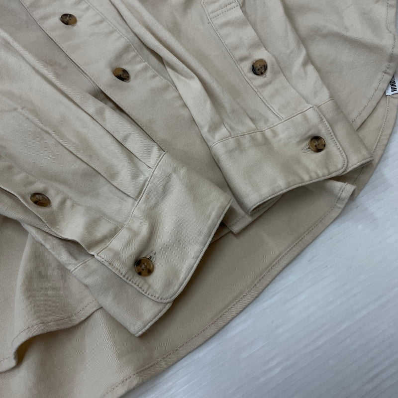 【中古品】【メンズ】 WIND AND SEA ウィンダンシー LOGO EMBROIDERY L/S SHIRT WDS-SH-15 ロゴ刺繍 ロングスリーブシャツ 長袖トップス 142-260826-ss-09-teih サイズ：S カラー：アイボリー 万代Net店