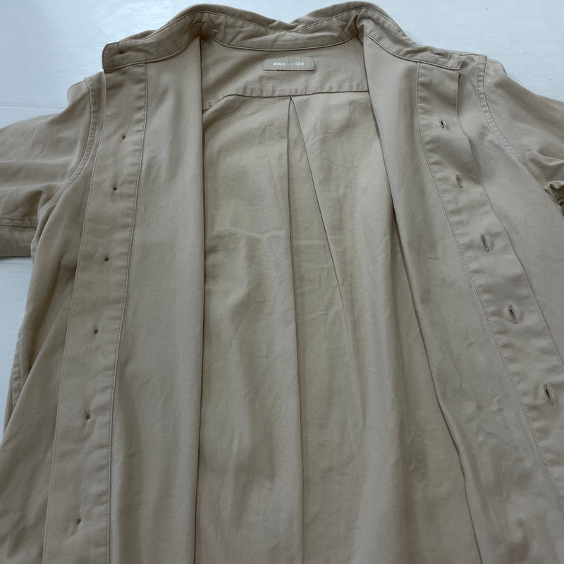 【中古品】【メンズ】 WIND AND SEA ウィンダンシー LOGO EMBROIDERY L/S SHIRT WDS-SH-15 ロゴ刺繍 ロングスリーブシャツ 長袖トップス 142-260826-ss-09-teih サイズ：S カラー：アイボリー 万代Net店