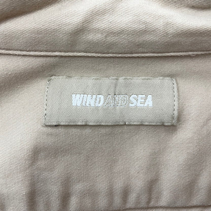 【中古品】【メンズ】 WIND AND SEA ウィンダンシー LOGO EMBROIDERY L/S SHIRT WDS-SH-15 ロゴ刺繍 ロングスリーブシャツ 長袖トップス 142-260826-ss-09-teih サイズ：S カラー：アイボリー 万代Net店