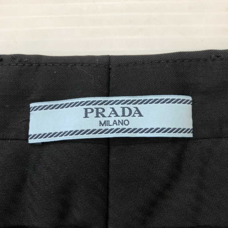 【中古品】【メンズ】 PRADA プラダ STRETCH POLYESTER TWILL SLIM SLACKS DNA528 S111 1DAT ストレッチポリエステルツイル スリムスラックス ボトムス パンツ 152-250401-kk-07-tei サイズ：46 カラー：ブラック 万代Net店