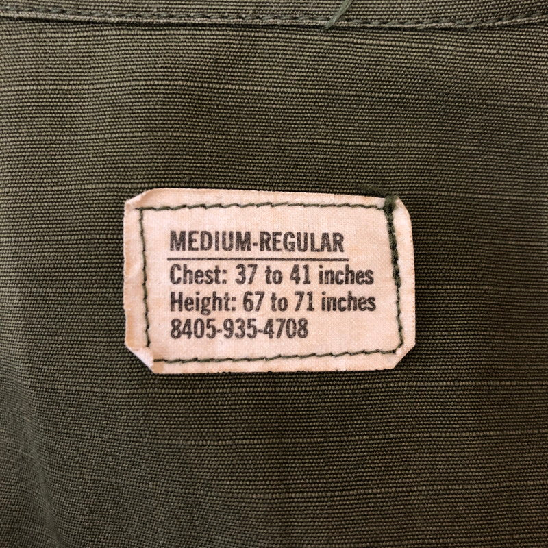 【中古品】【メンズ】 U.S. ARMY アメリカ軍 70's 5th JUNGLE FATIGUE JACKET DSA100-70-C-0208 8405-935-4708 VINTAGE 70年代 ジャングルファティーグジャケット ヴィンテージ 145-250329-kk-05-tei サイズ：M-R カラー：オリーブ 万代Net店