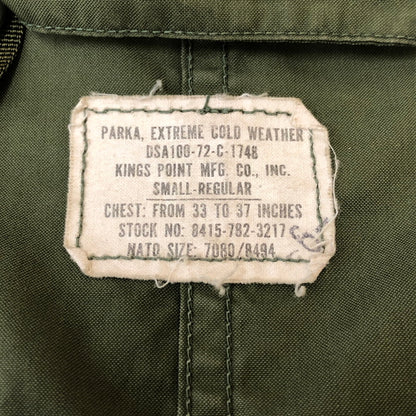 【中古品】【メンズ】 U.S. ARMY アメリカ軍 70's M-65 FISHTAIL PARKA DSA100-72-C-1748 8415-782-3217 VINTAGE 70年代 フィッシュテールパーカー ライトアウター ミリタリーコート ヴィンテージ 145-250329-kk-04-tei サイズ：S-R カラー：オリーブ 万代Net店