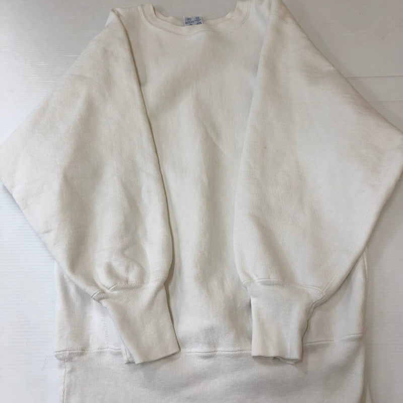 【中古品】【メンズ】 Champion チャンピオン 90's PLAIN REVERSE WEAVE CREWNECK SWEAT 90年代 プレーン リバースウィーブ クルーネックスウェット トップス トレーナー 刺繍タグ 145-250329-kk-15-tei サイズ：M カラー：ホワイト 万代Net店