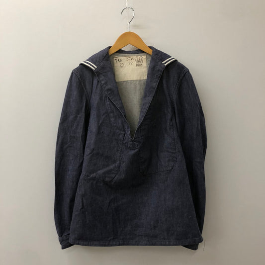 【中古品】【メンズ】 FRENCH NAVY フランス海軍 70's DENIM SAILOR SHIRT VINTAGE 70年代 デニム セーラーシャツ 長袖 トップス 145-250329-kk-11-tei サイズ：表記不明 下記参照 カラー：インディゴ 万代Net店