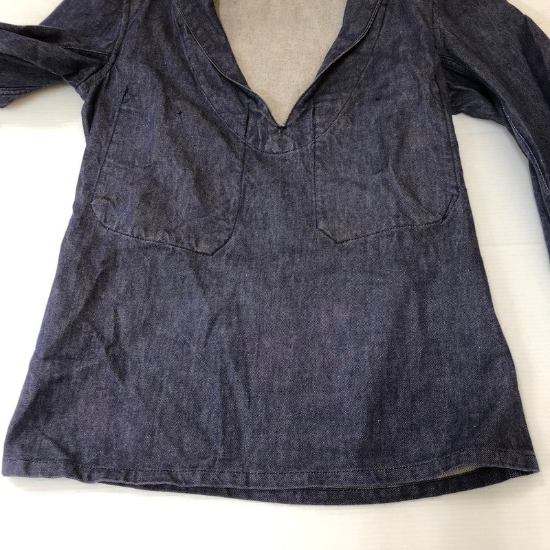 【中古品】【メンズ】 FRENCH NAVY フランス海軍 70's DENIM SAILOR SHIRT VINTAGE 70年代 デニム セーラーシャツ 長袖 トップス 145-250329-kk-11-tei サイズ：表記不明 下記参照 カラー：インディゴ 万代Net店