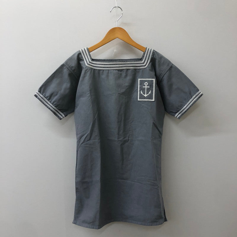 【中古品】【メンズ】 FRENCH NAVY フランス海軍 60's MARINE SAILOR SHIRT VINTAGE 60年代 マリン セーラーシャツ 半袖 トップス ヴィンテージ 145-250329-kk-13-tei サイズ：表記不明 下記参照 カラー：グレー 万代Net店