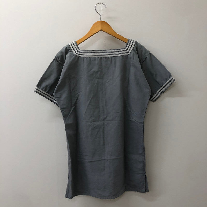 【中古品】【メンズ】 FRENCH NAVY フランス海軍 60's MARINE SAILOR SHIRT VINTAGE 60年代 マリン セーラーシャツ 半袖 トップス ヴィンテージ 145-250329-kk-13-tei サイズ：表記不明 下記参照 カラー：グレー 万代Net店