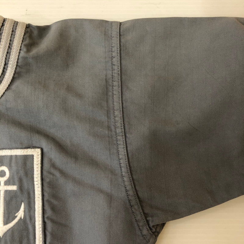 【中古品】【メンズ】 FRENCH NAVY フランス海軍 60's MARINE SAILOR SHIRT VINTAGE 60年代 マリン セーラーシャツ 半袖 トップス ヴィンテージ 145-250329-kk-13-tei サイズ：表記不明 下記参照 カラー：グレー 万代Net店