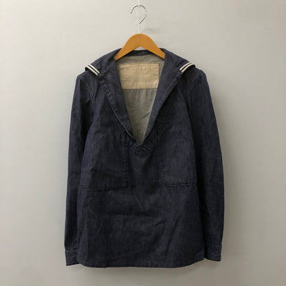 【中古品】【メンズ】 FRENCH NAVY フランス海軍 70's DENIM SAILOR SHIRT VINTAGE 70年代 デニム セーラーシャツ 長袖 トップス 145-250329-kk-10-tei サイズ：表記不明 下記参照 カラー：インディゴ 万代Net店