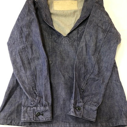 【中古品】【メンズ】 FRENCH NAVY フランス海軍 70's DENIM SAILOR SHIRT VINTAGE 70年代 デニム セーラーシャツ 長袖 トップス 145-250329-kk-10-tei サイズ：表記不明 下記参照 カラー：インディゴ 万代Net店