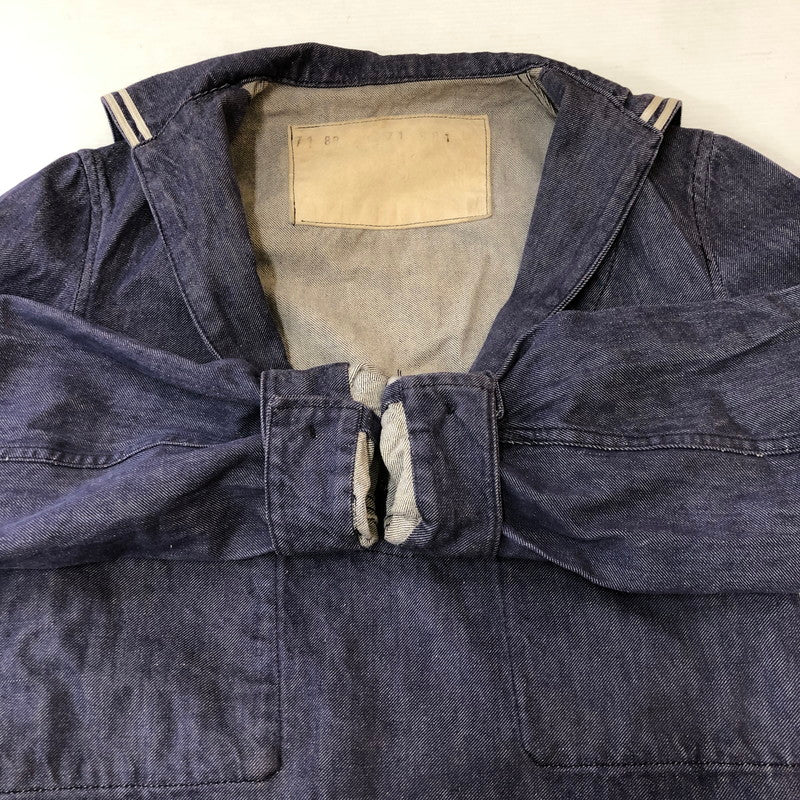 【中古品】【メンズ】 FRENCH NAVY フランス海軍 70's DENIM SAILOR SHIRT VINTAGE 70年代 デニム セーラーシャツ 長袖 トップス 145-250329-kk-10-tei サイズ：表記不明 下記参照 カラー：インディゴ 万代Net店