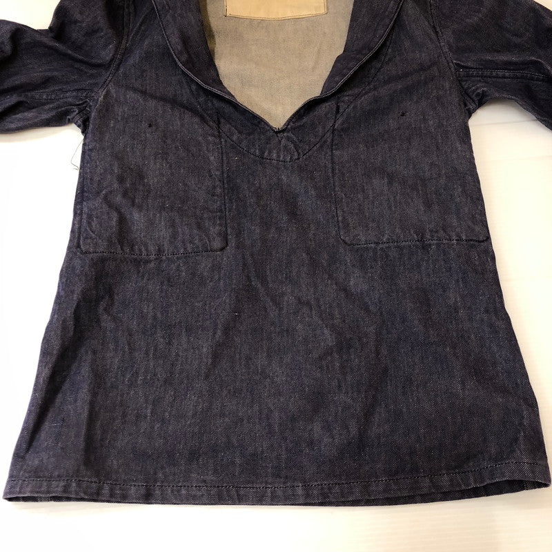 【中古品】【メンズ】 FRENCH NAVY フランス海軍 70's DENIM SAILOR SHIRT VINTAGE 70年代 デニム セーラーシャツ 長袖 トップス 145-250329-kk-10-tei サイズ：表記不明 下記参照 カラー：インディゴ 万代Net店