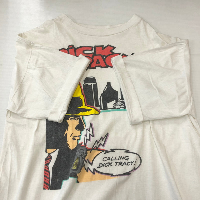 【中古品】【メンズ】 UNKNOWN 90's DICK TRACY COMIC TEE 90年代 ディック・トレイシー コミック Tシャツ 半袖 トップス 145-250411-kk-06-tei サイズ：表記無し 下記参照 カラー：ホワイト 万代Net店
