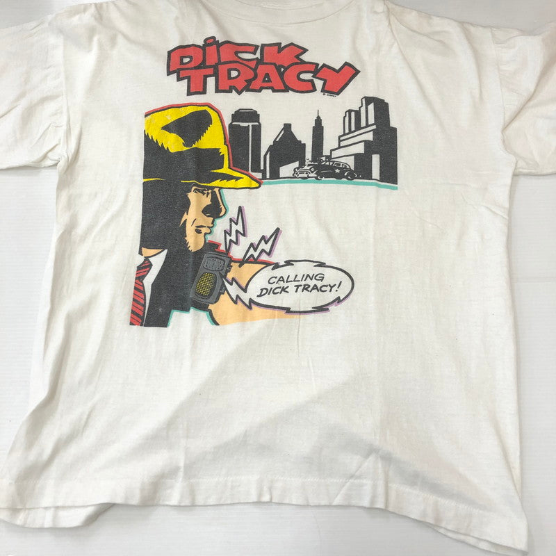 【中古品】【メンズ】 UNKNOWN 90's DICK TRACY COMIC TEE 90年代 ディック・トレイシー コミック Tシャツ 半袖 トップス 145-250411-kk-06-tei サイズ：表記無し 下記参照 カラー：ホワイト 万代Net店