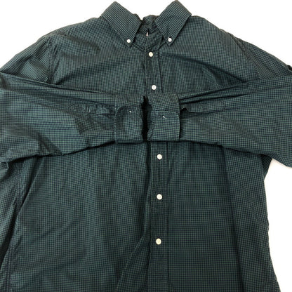 【中古品】【メンズ】 Brooks Brothers ブルックスブラザーズ 90's GINGHAM CHECK B.D. LS SHIRT 90年代 ギンガムチェック ボタンダウン ロングスリーブ シャツ 長袖 トップス 145-251124-yo-15-tei サイズ：17 1/2-R カラー：グリーン 万代Net店