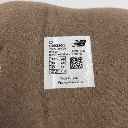【中古美品】【メンズ】 NEW BALANCE ニューバランス × Joe Freshgoods ジョー・フレッシュグッズ 別注 コラボ 25SS 992 U992JG1 スニーカー 靴 162-250402-kk-15-tei カラー：ROSE SMOKE/MISTY ROSE 万代Net店