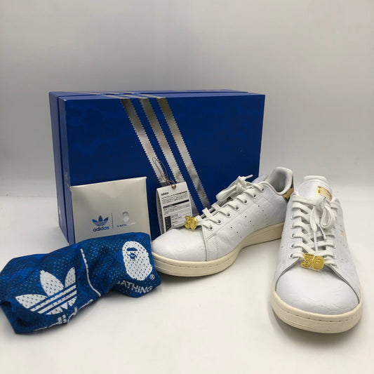 【中古品】【メンズ】 adidas アディダス × A BATHING APE アベイシングエイプ 別注 コラボ 23AW STAN SMITH BAPE IG1115 スタンスミス ベイプ スニーカー 靴 30周年記念 161-250727-KS-03-tei カラー：FTWWHT/FTWWHT/OWHITE 万代Net店