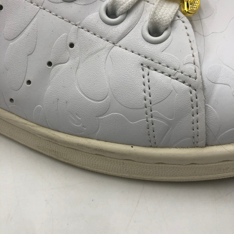 【中古品】【メンズ】 adidas アディダス × A BATHING APE アベイシングエイプ 別注 コラボ 23AW STAN SMITH BAPE IG1115 スタンスミス ベイプ スニーカー 靴 30周年記念 161-250727-KS-03-tei カラー：FTWWHT/FTWWHT/OWHITE 万代Net店