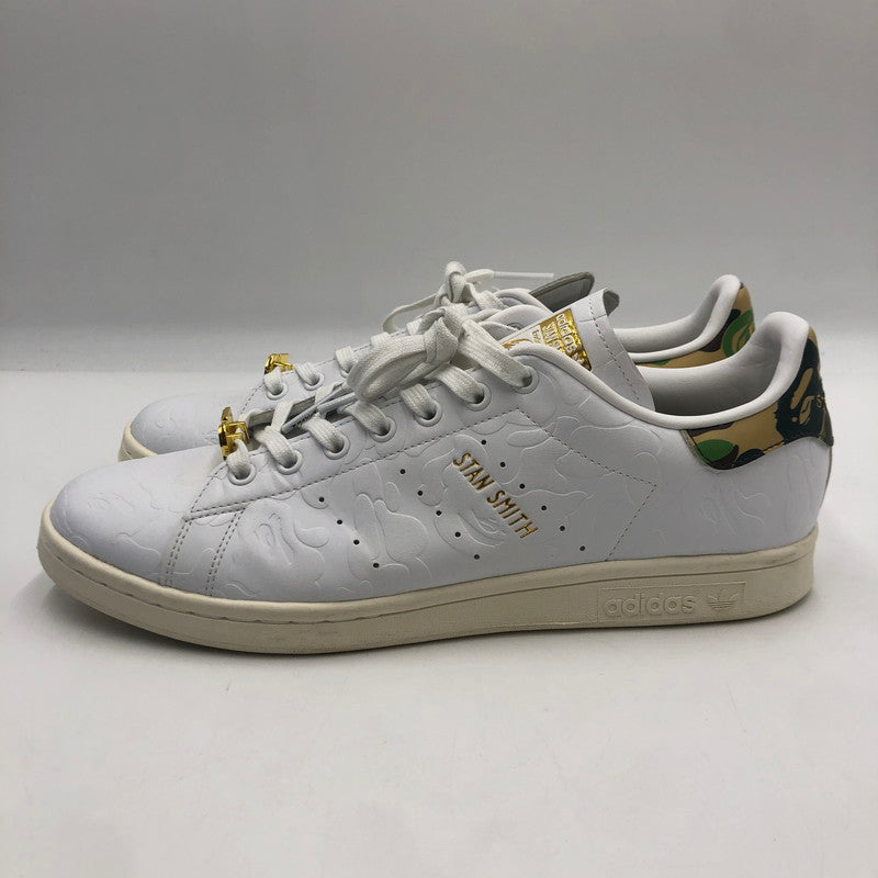 【中古品】【メンズ】 adidas アディダス × A BATHING APE アベイシングエイプ 別注 コラボ 23AW STAN SMITH BAPE IG1115 スタンスミス ベイプ スニーカー 靴 30周年記念 161-250727-KS-03-tei カラー：FTWWHT/FTWWHT/OWHITE 万代Net店