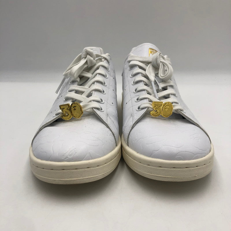 【中古品】【メンズ】 adidas アディダス × A BATHING APE アベイシングエイプ 別注 コラボ 23AW STAN SMITH BAPE IG1115 スタンスミス ベイプ スニーカー 靴 30周年記念 161-250727-KS-03-tei カラー：FTWWHT/FTWWHT/OWHITE 万代Net店