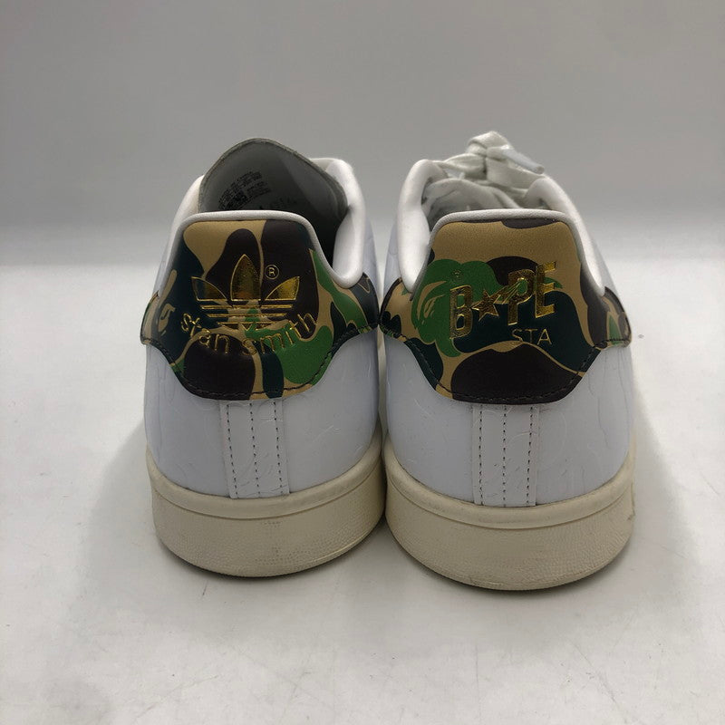 【中古品】【メンズ】 adidas アディダス × A BATHING APE アベイシングエイプ 別注 コラボ 23AW STAN SMITH BAPE IG1115 スタンスミス ベイプ スニーカー 靴 30周年記念 161-250727-KS-03-tei カラー：FTWWHT/FTWWHT/OWHITE 万代Net店