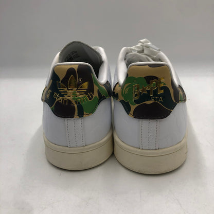 【中古品】【メンズ】 adidas アディダス × A BATHING APE アベイシングエイプ 別注 コラボ 23AW STAN SMITH BAPE IG1115 スタンスミス ベイプ スニーカー 靴 30周年記念 161-250727-KS-03-tei カラー：FTWWHT/FTWWHT/OWHITE 万代Net店