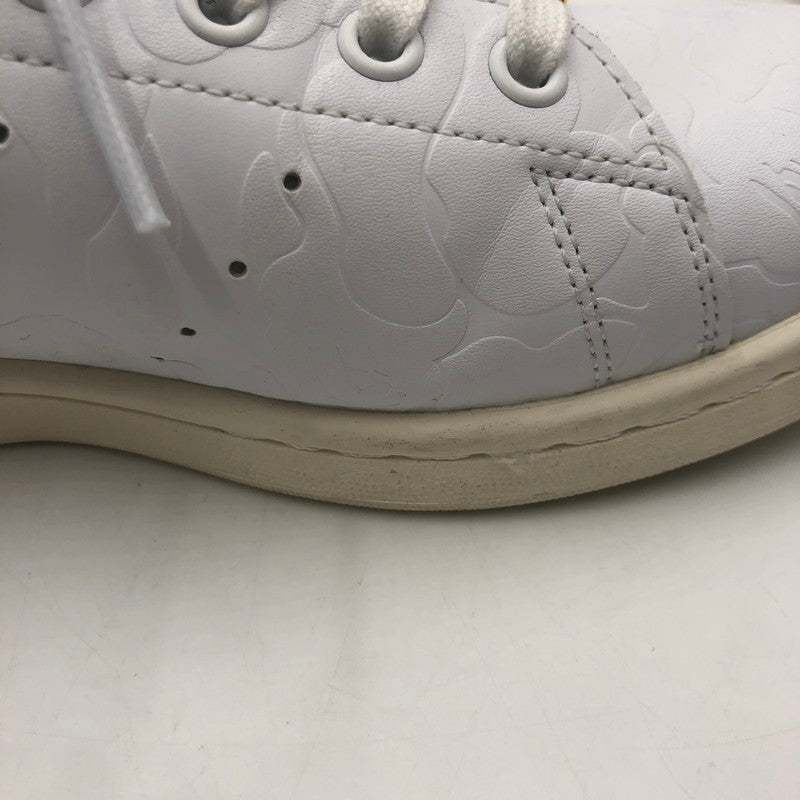 【中古品】【メンズ】 adidas アディダス × A BATHING APE アベイシングエイプ 別注 コラボ 23AW STAN SMITH BAPE IG1115 スタンスミス ベイプ スニーカー 靴 30周年記念 161-250727-KS-03-tei カラー：FTWWHT/FTWWHT/OWHITE 万代Net店