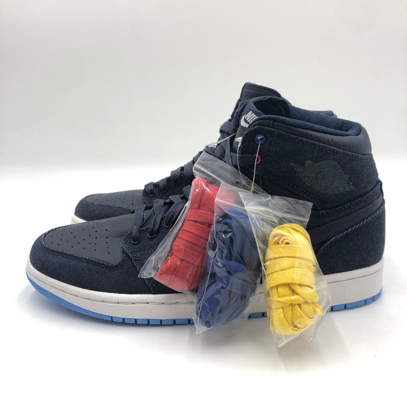 【中古美品】【メンズ】 AIR JORDAN 1 RETRO HIGH FAMILY FOREVER 682781-415 エアジョーダン1 レトロ ハイ ファミリーフォーエバー スニーカー 靴 160-250402-kk-04-tei カラー：OBSIDIAN/WHT-DK PWDR BL-GM RYL 万代Net店