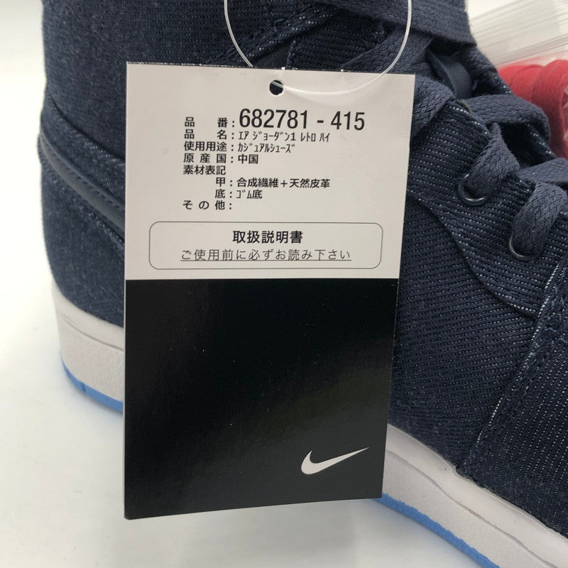 【中古美品】【メンズ】 AIR JORDAN 1 RETRO HIGH FAMILY FOREVER 682781-415 エアジョーダン1 レトロ ハイ ファミリーフォーエバー スニーカー 靴 160-250402-kk-04-tei カラー：OBSIDIAN/WHT-DK PWDR BL-GM RYL 万代Net店