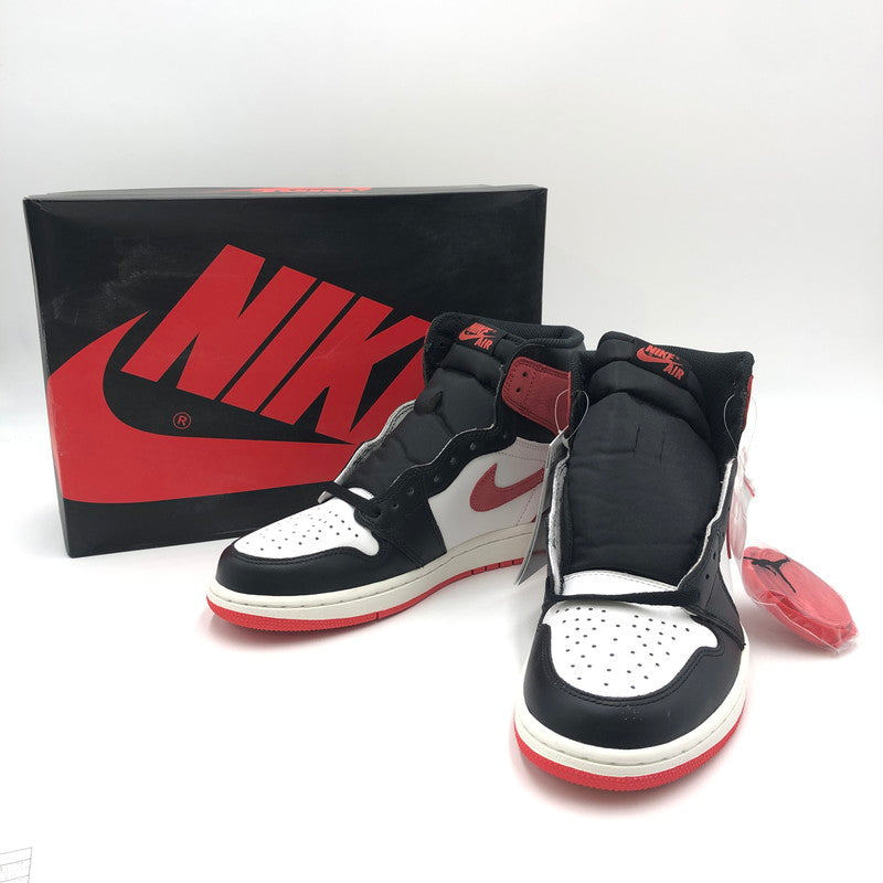 【中古美品】【メンズ】 AIR JORDAN 1 RETRO HIGH OG TRACK RED 555088-112 エアジョーダン1 レトロ ハイ オリジナル 6リングス トラックレッド スニーカー 靴 160-250402-kk-06-tei カラー：SUMMIT WHITE/TRACK RED-BLACK 万代Net店