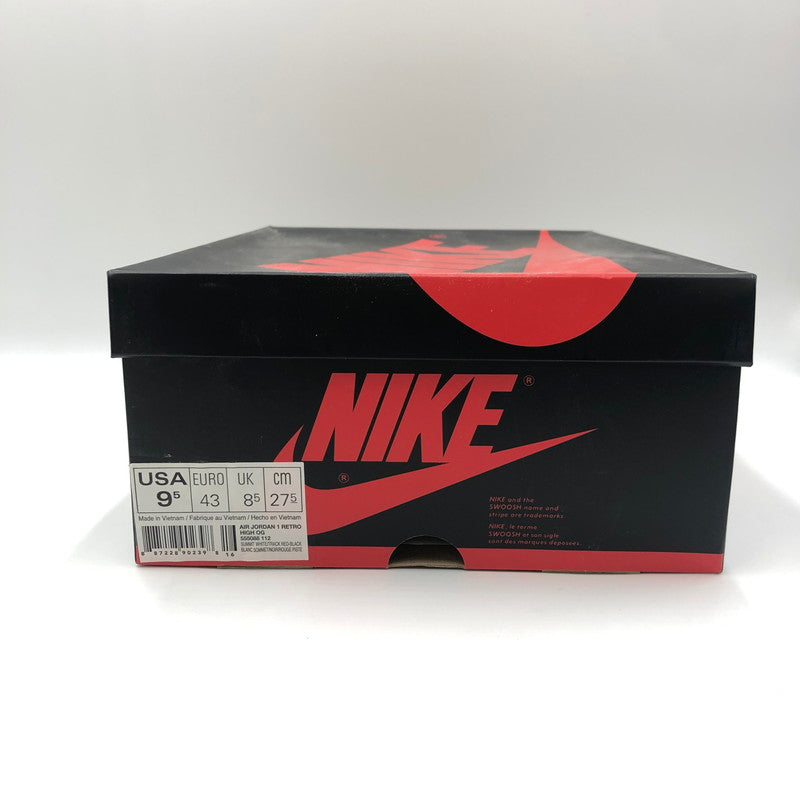 【中古美品】【メンズ】 AIR JORDAN 1 RETRO HIGH OG TRACK RED 555088-112 エアジョーダン1 レトロ ハイ オリジナル 6リングス トラックレッド スニーカー 靴 160-250402-kk-06-tei カラー：SUMMIT WHITE/TRACK RED-BLACK 万代Net店