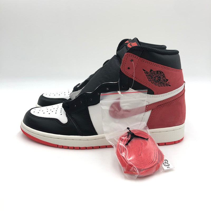 【中古美品】【メンズ】 AIR JORDAN 1 RETRO HIGH OG TRACK RED 555088-112 エアジョーダン1 レトロ ハイ オリジナル 6リングス トラックレッド スニーカー 靴 160-250402-kk-06-tei カラー：SUMMIT WHITE/TRACK RED-BLACK 万代Net店