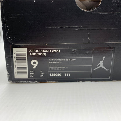 【中古品】【メンズ】 NIKE ナイキ AIR JORDAN 1 RETRO CO.JP WHITE NAVY 2001 136060-111 エアジョーダン1 レトロ ジャパン スニーカー 靴 シューズ 160-260823-ko-12-teih サイズ：27cm カラー：ホワイトネイビー 万代Net店