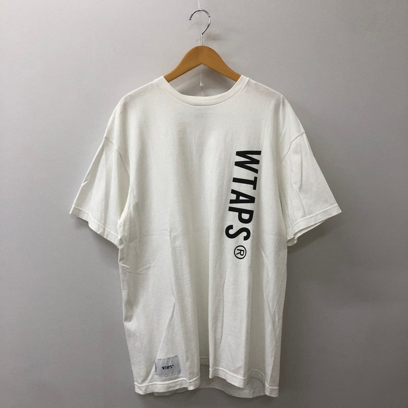 【中古品】【メンズ】 WTAPS ダブルタップス 24SS SIGN/SS/COTTON 241ATDT-STM04S サイン ショートスリーブ コットン Tシャツ 半袖 トップス 142-250330-kk-08-tei サイズ：03 カラー：ホワイト 万代Net店