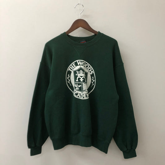 【中古品】【メンズ】 SOFEE FLEECE ソフィーフリース 80～90's PRINT CREWNECK SWEATSHIRT VINTAGE 80-90年代 プリント クルーネックスウェットシャツ トップス トレーナー ヴィンテージ 145-250409-kk-30-tei サイズ：L カラー：グリーン 万代Net店
