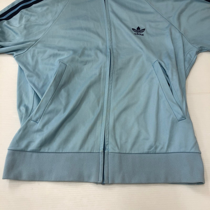 【中古品】【メンズ】 adidas アディダス 70～80’s TRACK JACKET VINTAGE 70-80年代 トラックジャケット ライトアウター ジャージ ヴィンテージ トレフォイルロゴ 148-250401-kk-51-tei サイズ：表記なし 下記参照 カラー：ライトブルー 万代Net店