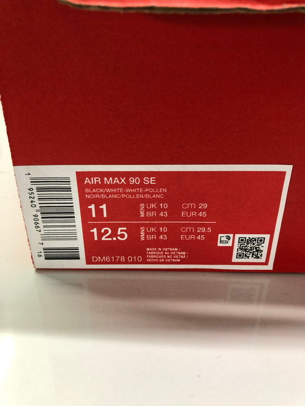 【中古品】【メンズ】 NIKE ナイキ DM6178-010 AIR MAX 90 SE エアマックス 靴 シューズ スニーカー 160-260924-AS-38-hon サイズ：29cm US11 カラー：BLACK/WHITE-WHITE-POLLEN 万代Net店
