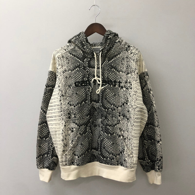 【中古品】【メンズ】 Carhartt WIP カーハート ワークインプログレス HOODED SNAKE AOP SWEATSHIRT A251051 フーデッド スネーク AOP スウェットシャツ トップス プルオーバーフーディー パーカー 145-250404-kk-18-tei サイズ：S カラー：グレー 万代Net店