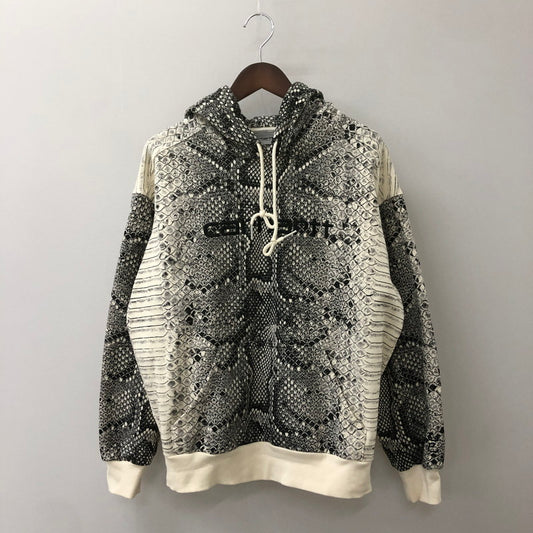 【中古品】【メンズ】 Carhartt WIP カーハート ワークインプログレス HOODED SNAKE AOP SWEATSHIRT A251051 フーデッド スネーク AOP スウェットシャツ トップス プルオーバーフーディー パーカー 145-250404-kk-18-tei サイズ：S カラー：グレー 万代Net店