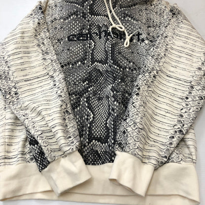 【中古品】【メンズ】 Carhartt WIP カーハート ワークインプログレス HOODED SNAKE AOP SWEATSHIRT A251051 フーデッド スネーク AOP スウェットシャツ トップス プルオーバーフーディー パーカー 145-250404-kk-18-tei サイズ：S カラー：グレー 万代Net店