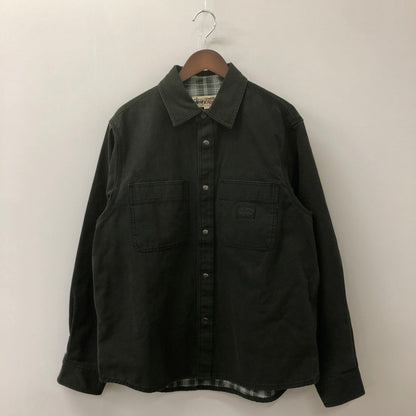 【中古品】【メンズ】 STUSSY ステューシー 25SS HEAVY WASHED CANVAS SHIRT 1110355 ストーンウオッシュ コットンキャンバス シャツジャケット ライトアウター 142-250404-kk-11-fuz サイズ：S カラー：ブラック 万代Net店